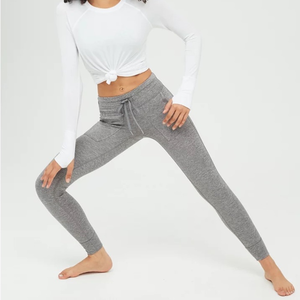 Women’s Offline by Aerie Regular Rise Short Inseam Warmup Legging Heather Gray M